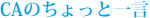 CAのちょっと一言